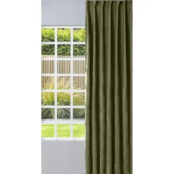 Gordijn chenille - groen - 140x250 cm