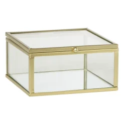 Gouden box klein - vierkant - 10x10x5 cm