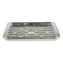 Grillschalen zilver - set van 4 - 34x23x4 cm