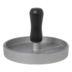 Hamburger pers - zilverkleurig - aluminium - ø9.5x12 cm