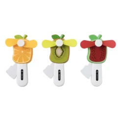 Handventilator kiwi - kunststof - 13.5x7 cm