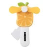 Handventilator sinaasappel - kunststof - 13.5x7 cm