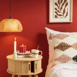 Hanglamp gevlochten - naturel - ø38x20 cm