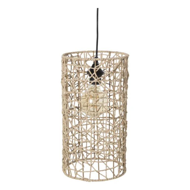 Hanglamp geweven cilinder ⌀22x40 cm