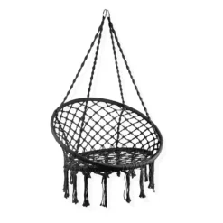 Hangstoel Knoet - zwart - ø80x100 cm