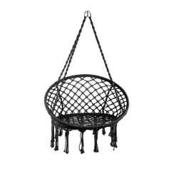 Hangstoel Knoet - zwart - ø80x100 cm