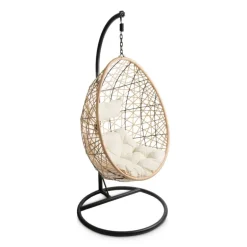 Hangstoel swing met standaard - naturel - ø104x200 cm