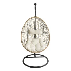 Hangstoel swing met standaard - naturel - ø104x200 cm