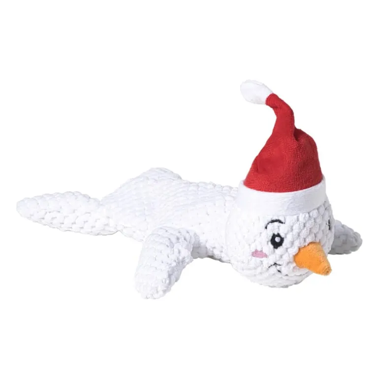 Hondenspeeltje sneeuwpop - wit