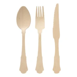 Houten bestek - set van 18