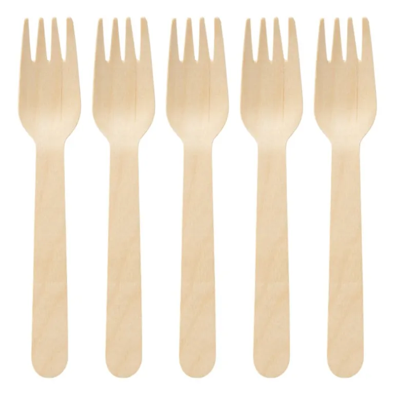 Houten vorken - set van 20