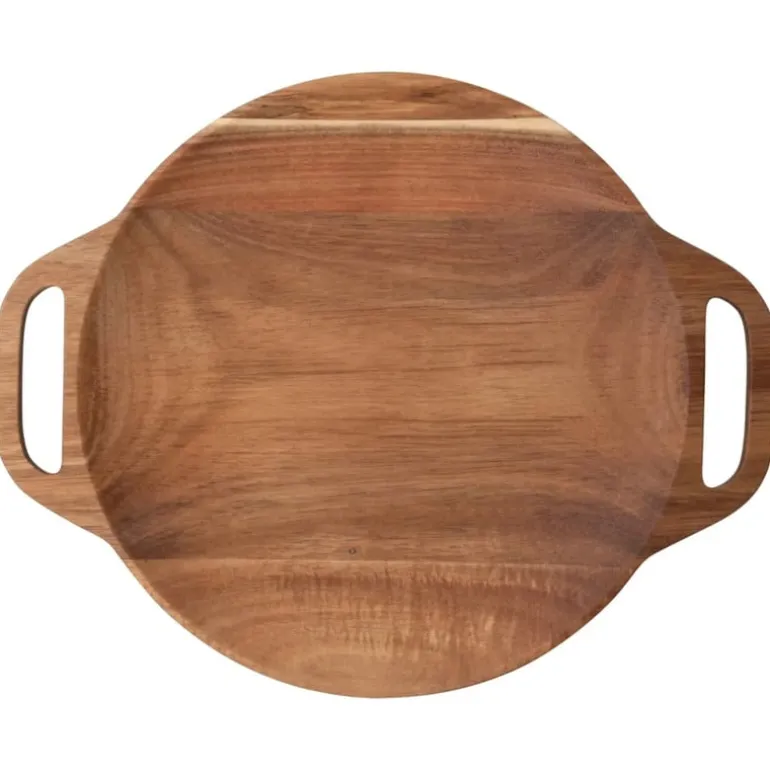 Hugo Kennis borrelplank groot - bruin - ø26 cm