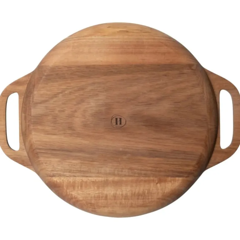 Hugo Kennis borrelplank groot - bruin - ø26 cm