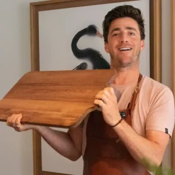 Hugo Kennis borrelplank xxl - bruin - 32x70 cm