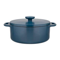 Hugo Kennis braadpan met deksel - gietijzer - blauw/zwart - ø24 cm