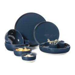 Hugo Kennis schaal - blauw/wit - ø12 cm