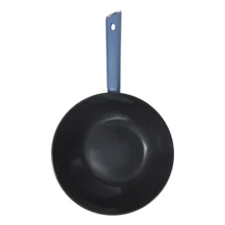 Hugo Kennis wokpan - blauw/zwart - ø28x8 cm