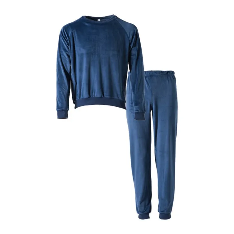 Huispak 2-delig - blauw - maat S/M