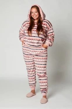 Huispak kerst - roze - maat S/M