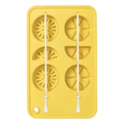 Ijsblokjesvorm citroen - voor 6 ijsblokjes