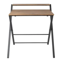 Inklapbaar bureau Leon - bruin/zwart - 84.5x81.5x70 cm