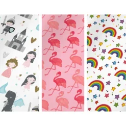 Inpakpapier flamingo/regenboog - diverse varianten - 70x200 cm