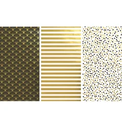 Inpakpapier goud metaal - diverse varianten - 70x200 cm