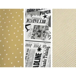 Inpakpapier kraft met print - diverse varianten - 70x200 cm