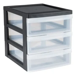 Iris ladesysteem A5 - 3 lades - zwart - 26x22x19 cm