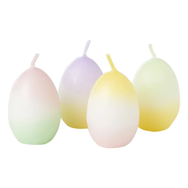 Kaars eieren dip dye - set van 4 - ø6.5x8m