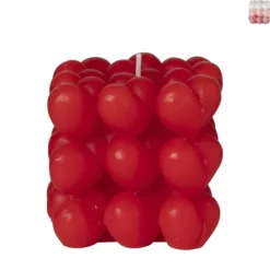 Kaars hartjes - diverse kleuren - 8x8x8 cm