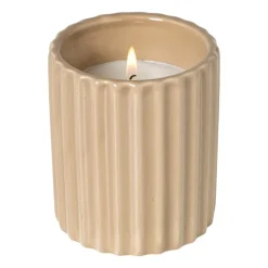 Kaars in potje - beige - ø7.8x9 cm