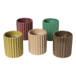 Kaars in potje - bordeauxrood - ø7.8x9 cm