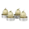 Kaarsjes eieren - goudkleurig - set van 4