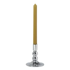 Kandelaar bollen klein - zilverkleurig - ø10x11.8 cm