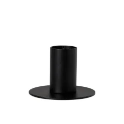 Kandelaar laag - zwart - ø6x4 cm