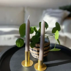 Kandelaar middel - goud - ø6x7 cm