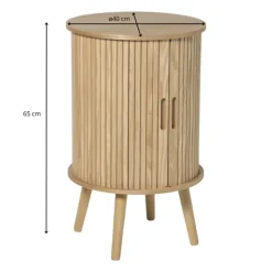 Kast Uppsala rond hoog - naturel - ø40x65 cm