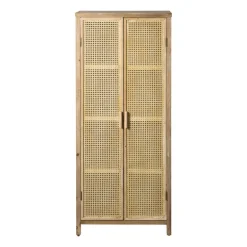 Kast webbing Lombok - bruin - 165x70x40 cm