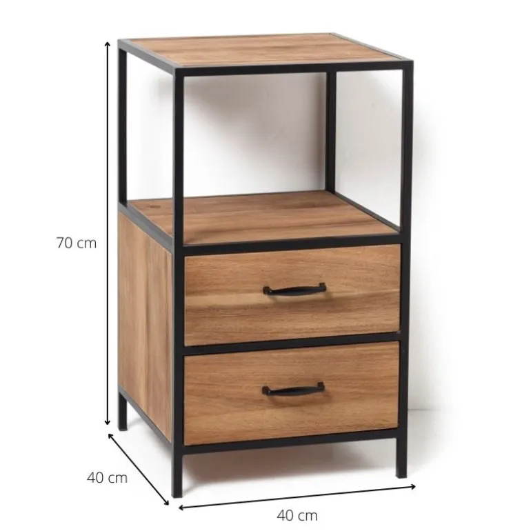 Kastje Charlie met 2 laden - 70x40x40 cm