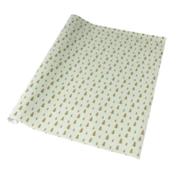 Kerst inpakpapier boompjes - multikleur - 70x200 cm