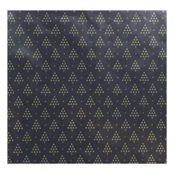 Kerst inpakpapier kerstboom - zwart - 70x200 cm