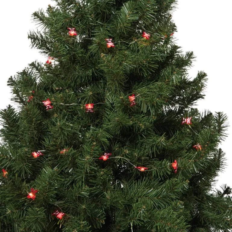 Kerst lichtslinger met strikjes - rood - 1.9 meter