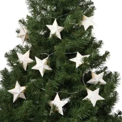 Kerst lichtslinger met sterren - wit - 1.35 meter