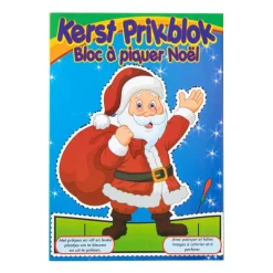 Kerst prikblok met prikpen - 12 prik- en kleurplaten