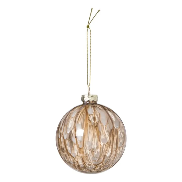 Kerstbal bleeding - beige