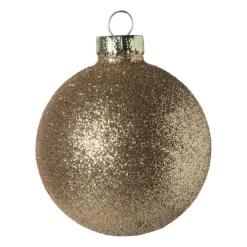 Kerstbal box - goudkleurig - set van 8