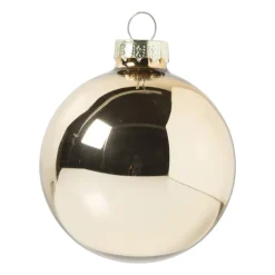 Kerstbal box - goudkleurig - set van 8