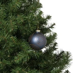 Kerstbal cirkels stipjes - bruin