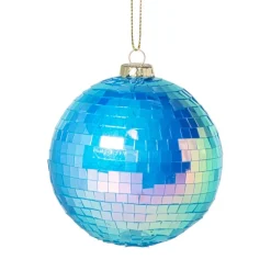 Kerstbal discobal - blauw